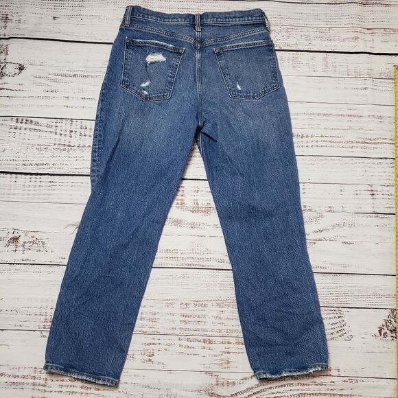 Abercrombie & Fitch The Boyfriend Mid Rise Distressed Jeans Size 28 / 6R A&F - Picture 11 of 12